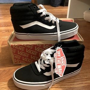 Black never worn high top vans!